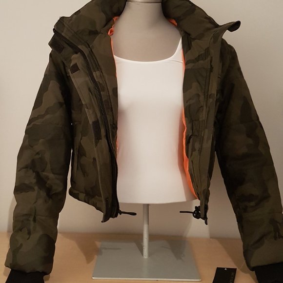 Bagatelle. NYC Coated Camouflage Puffer Jacket-S - Picture 3 of 8